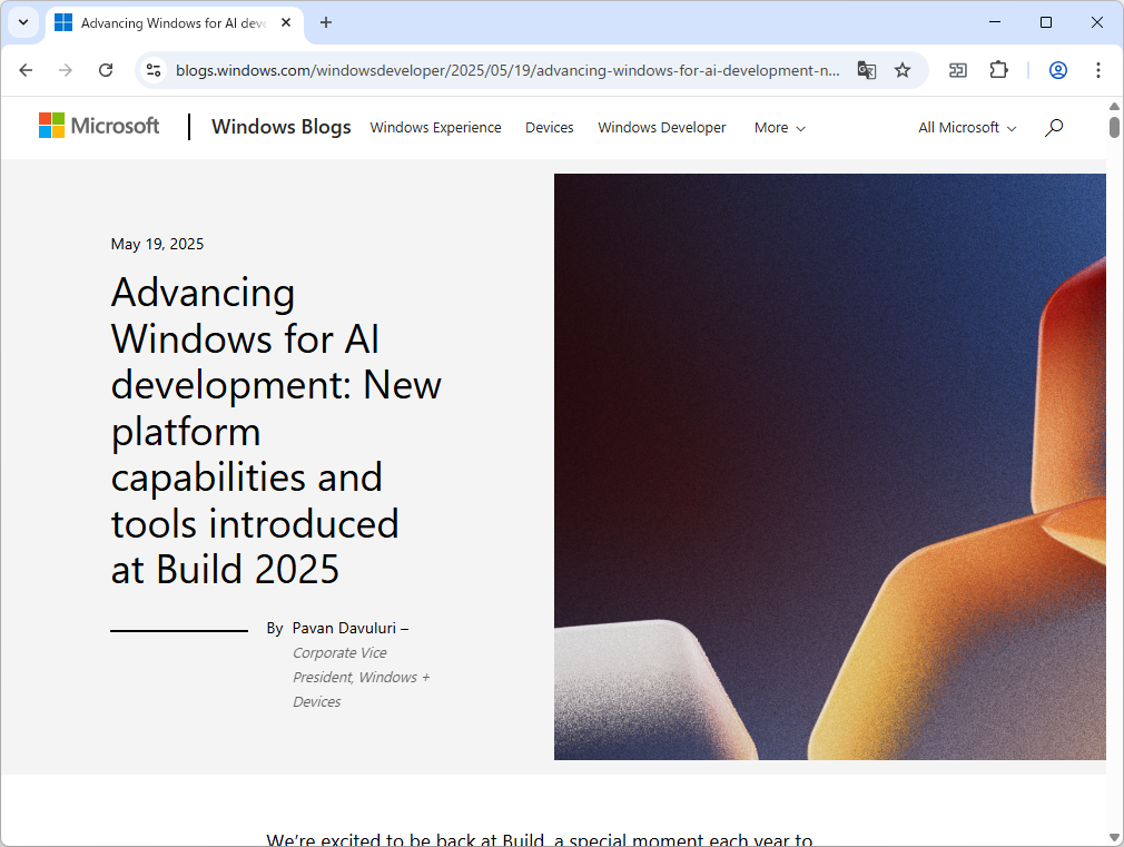 「Microsoft Build 2025」では多くの開発者向け機能が発表