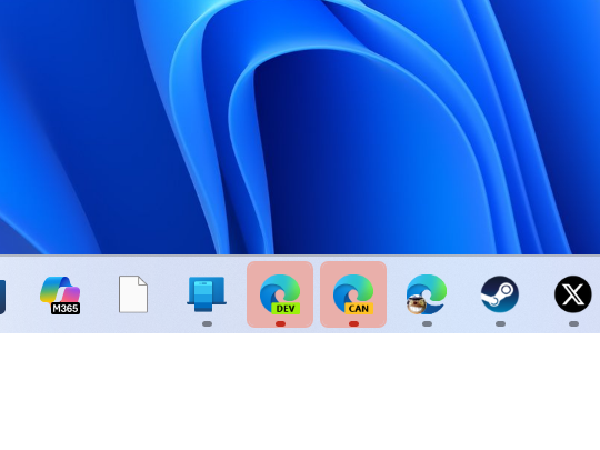 Windows 11のタスクバーアイコンの下にあるバーの意味は？