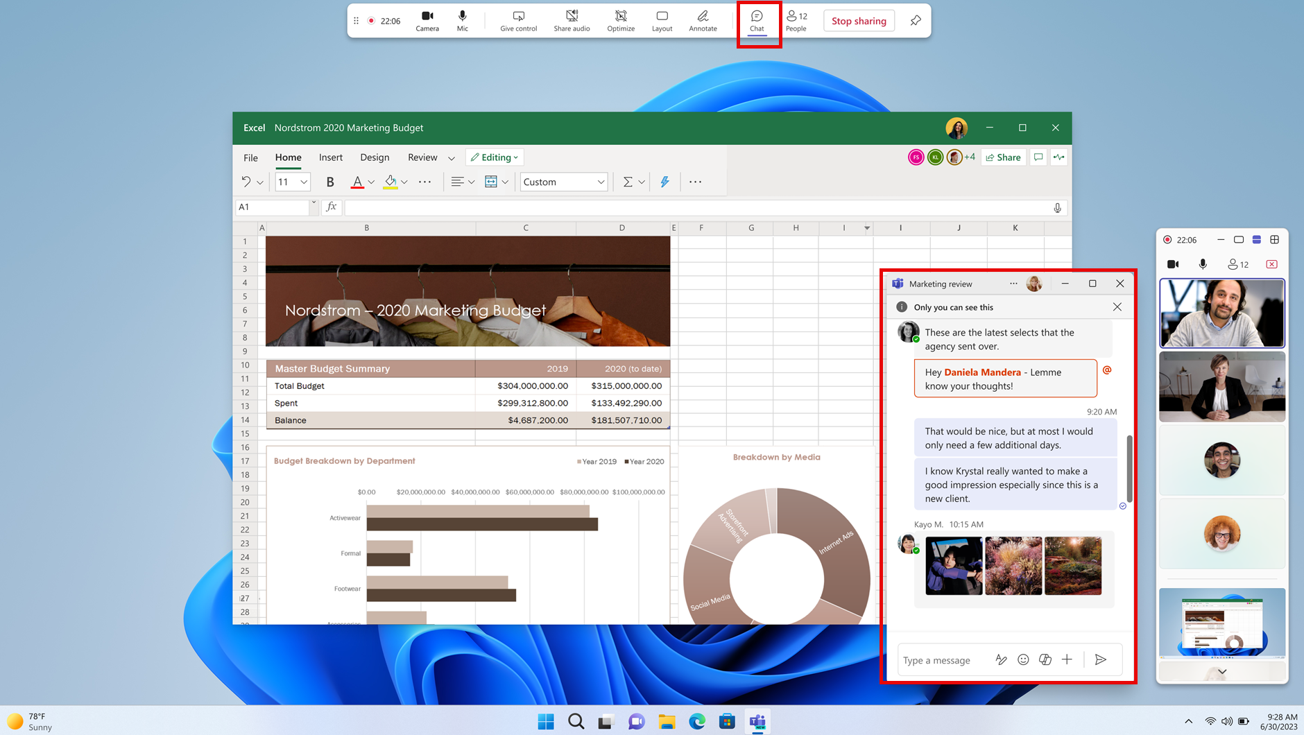 デスクトップ版「Microsoft Teams」アプリ（Windows/Mac）に発表者チャットパネルが導入へ