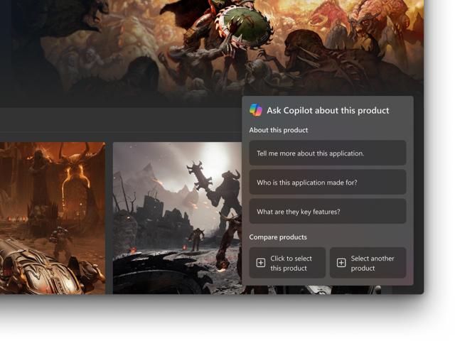 アプリの詳細ページに「Copilot」。まずは米国ユーザーに展開