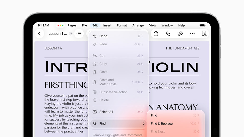 macOSでおなじみのメニューバーもディスプレイ上部に