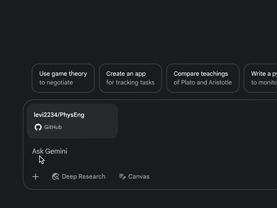 チャットの文脈に「GitHub」リポジトリを追加