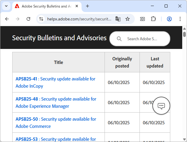 同社が公開したセキュリティ情報