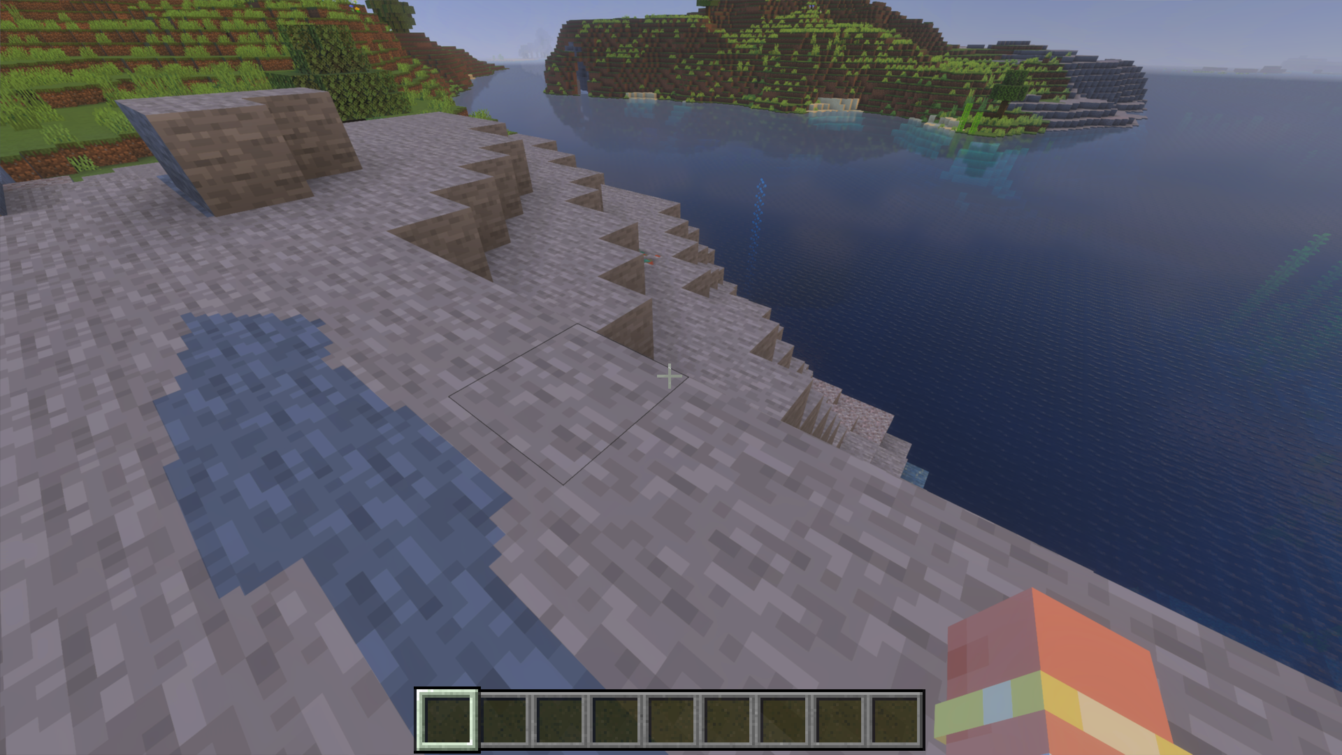 太陽の反対側を見ると、自分の体の動きに合わせた影が出ている