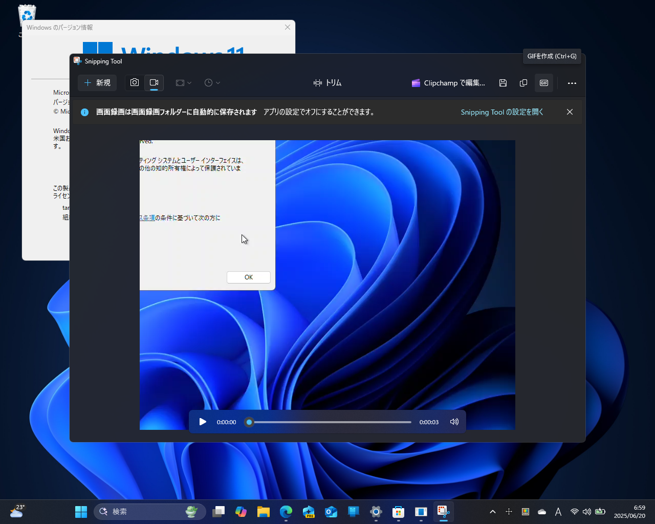 「Snipping Tool」の編集画面。トリミングなども可能