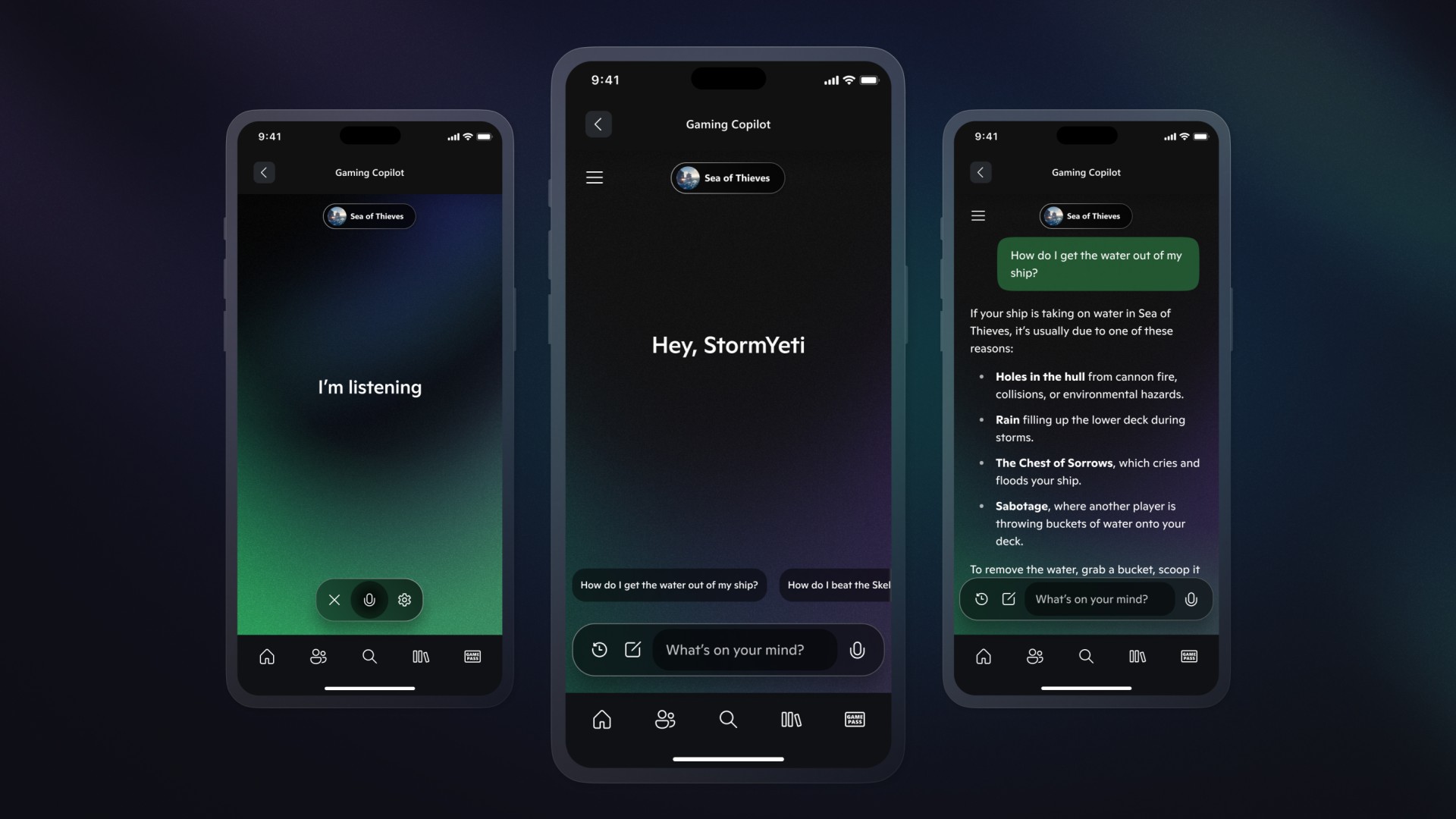 「Copilot for Gaming」のスマートフォン版
