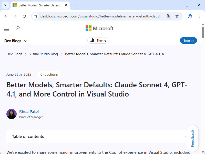 公式ブログ「Visual Studio Blog」