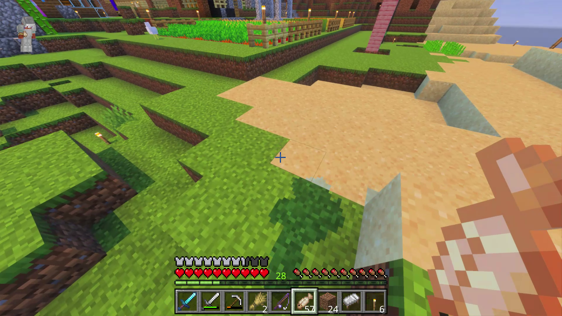 自分の影が見える