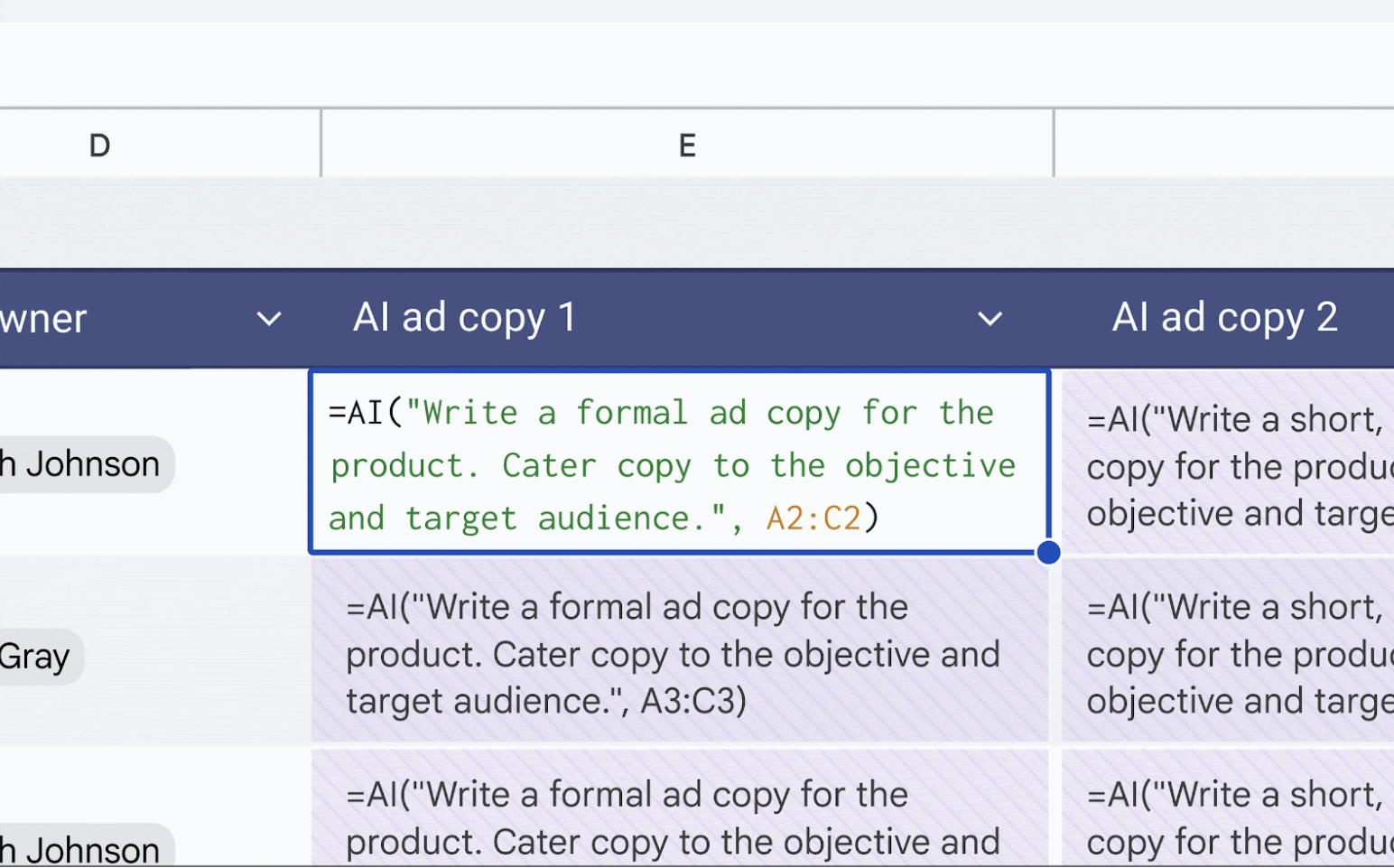 「Google スプレッドシート」に「AI関数」が導入