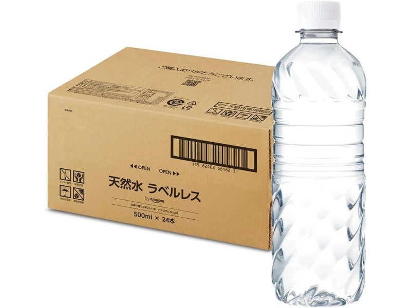 by Amazon 天然水 ラベルレス 500ml×24本