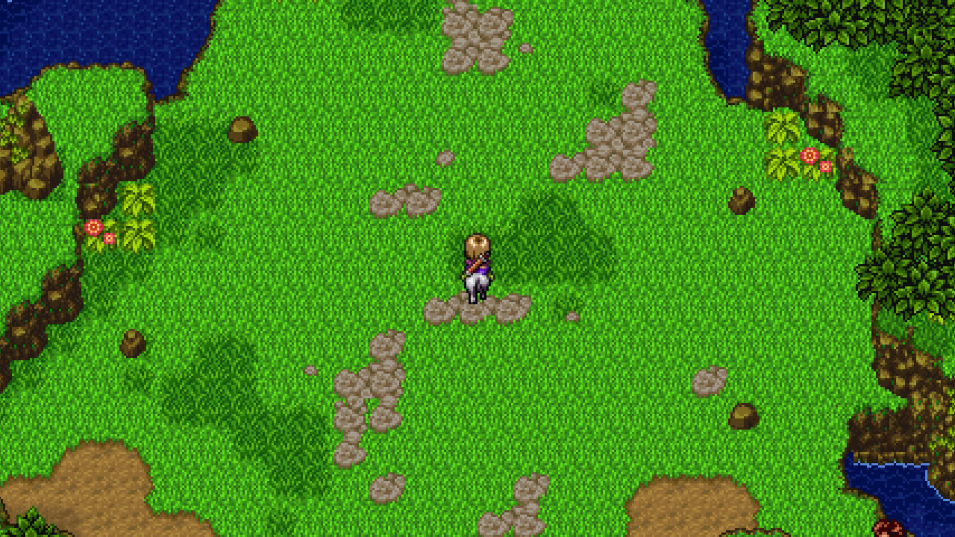 ランダムエンカウントなので、フィールドにモンスターの姿はない