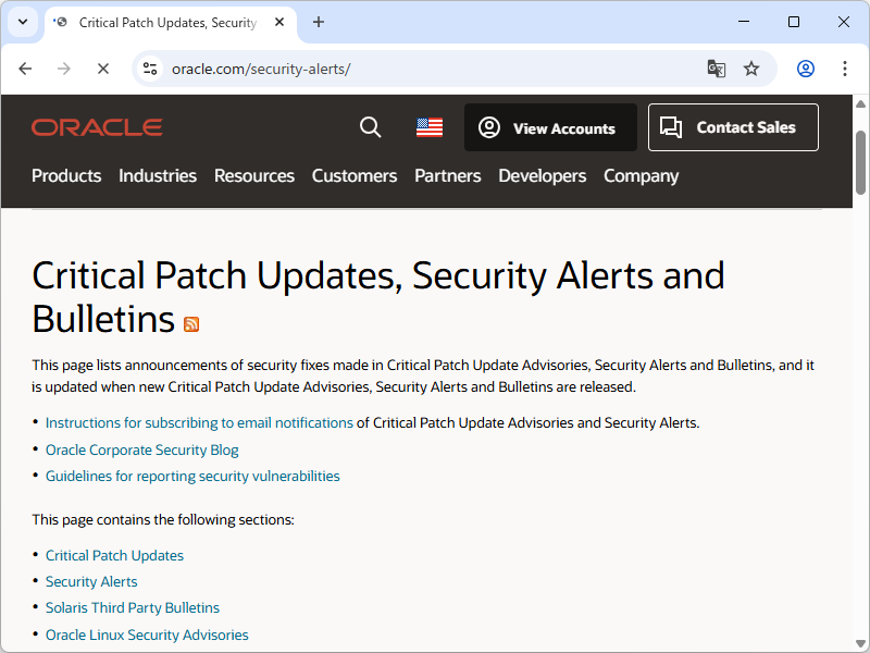 Oracle、定例セキュリティアップデートを実施