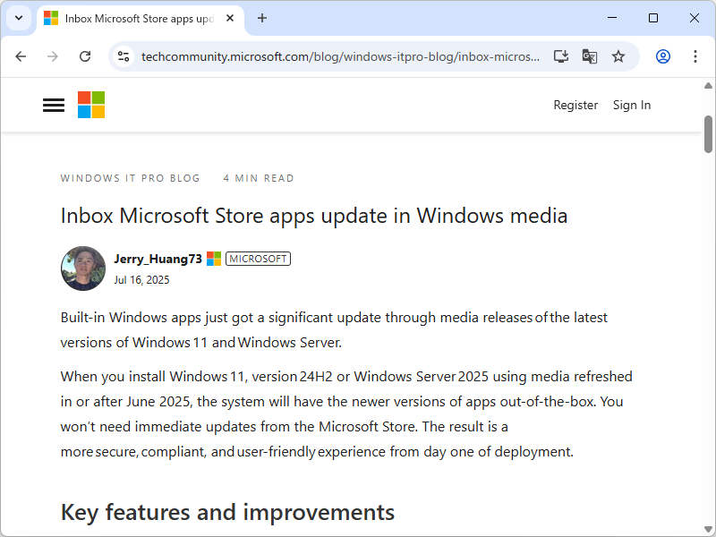同社のアナウンス