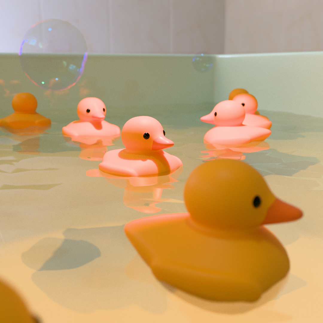 新しい［温度］と［露出］パラメーターで設定したライトによる画像