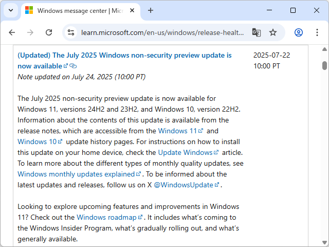 同社のアナウンス