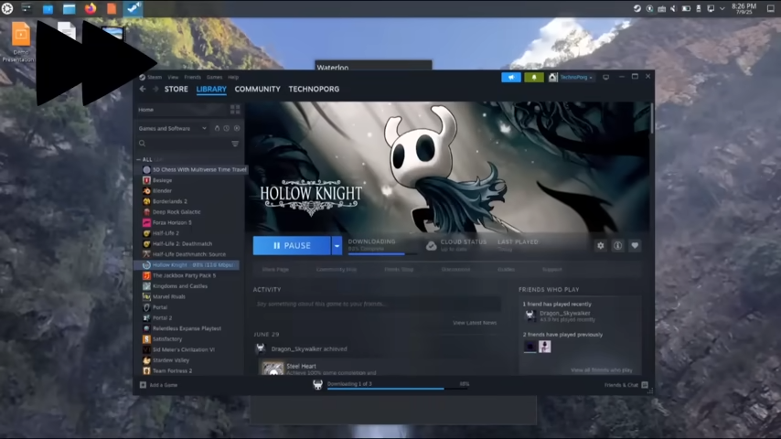 （全てではないが）Windowsと同じアプリを利用できる。「Steam」のゲームもプレイ可能