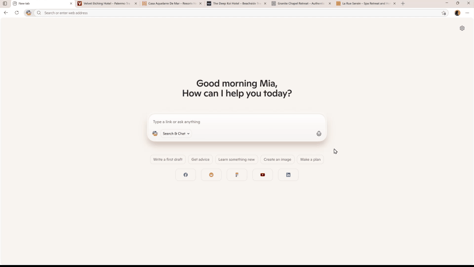 複数のタブで開いたWebページの内容をAIに比較させ、必要な情報を得られる