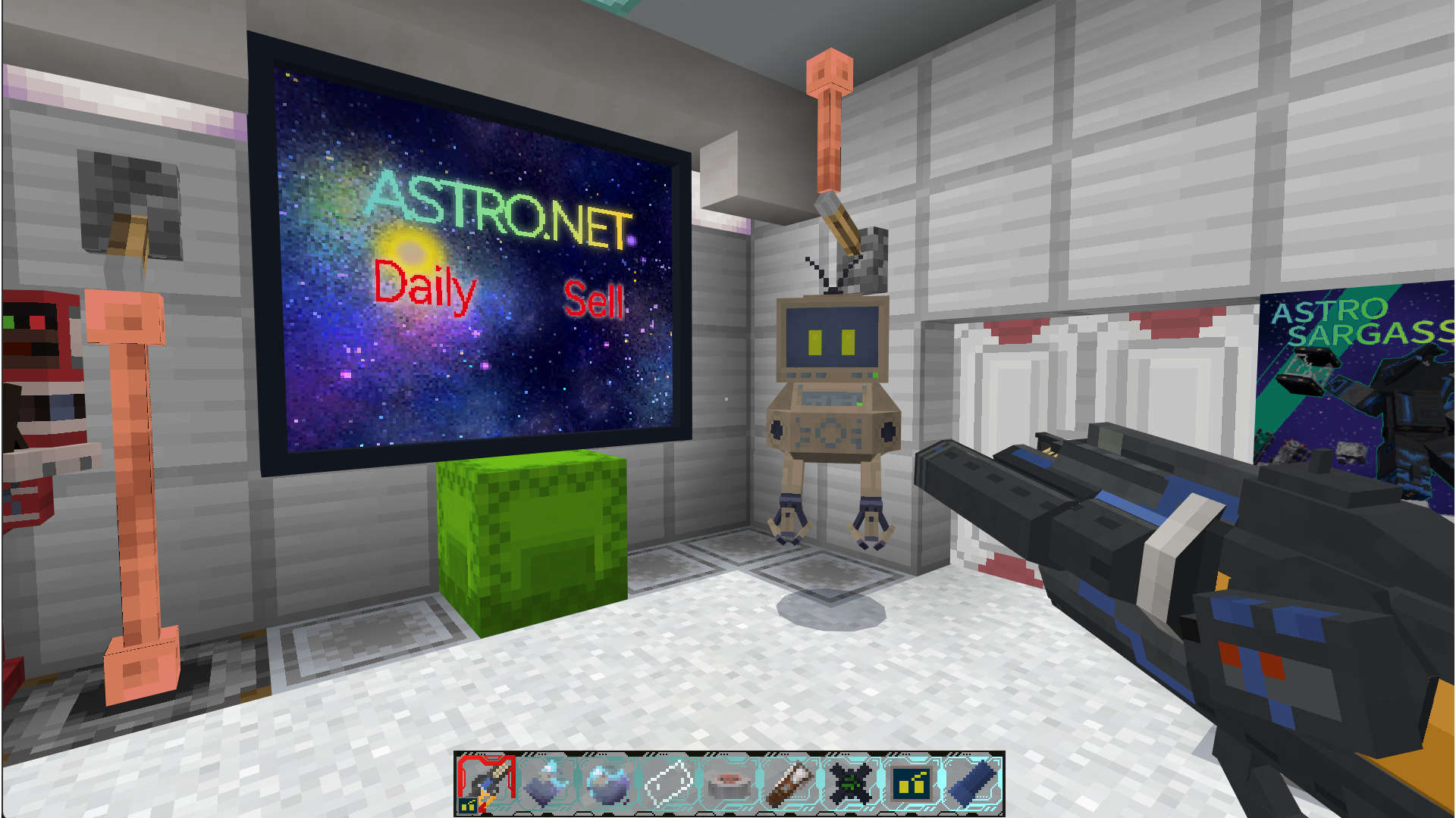 拠点となる宇宙船のコックピットでは、毒舌AI「バディ」と情報端末〈ASTRO.NET〉がプレイヤーをサポート