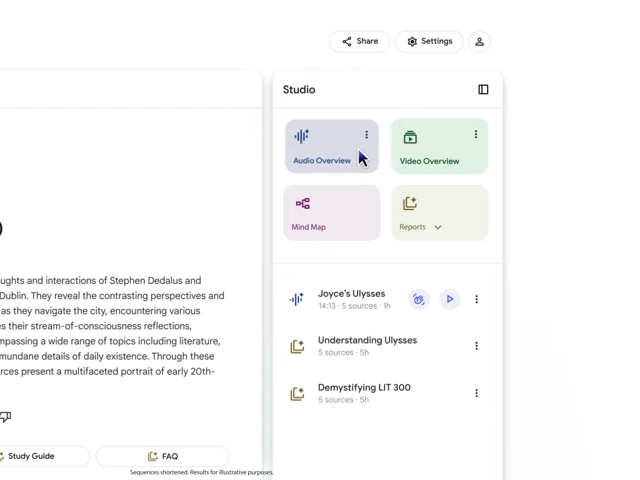 各スタイルの資料作成を開始するタイルと、その成果物を一覧するリストに再構成された「Studio」パネル