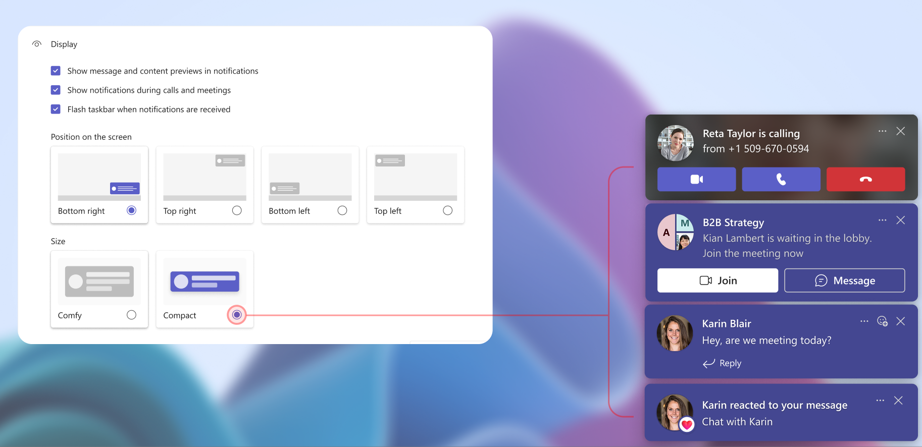 通知サイズのカスタマイズ