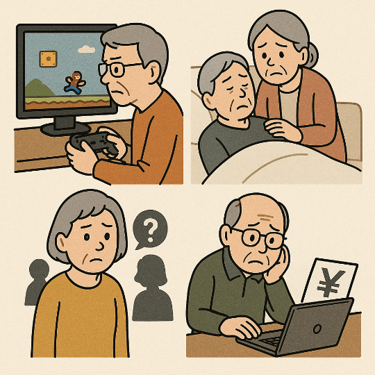 老後のゲームにまつわる問題