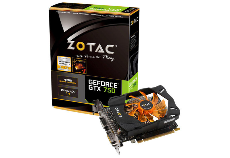 Maxwellアーキテクチャを採用した「GeForce GTX 750」搭載のZOTAC製ビデオカード。発売は2014年2月。VRAMが1GBというのは今の時代にはかなり厳しい