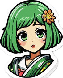 保存した画像。ステッカーの白枠は一部切れているが、女の子を切り出そうとした意図はわかる