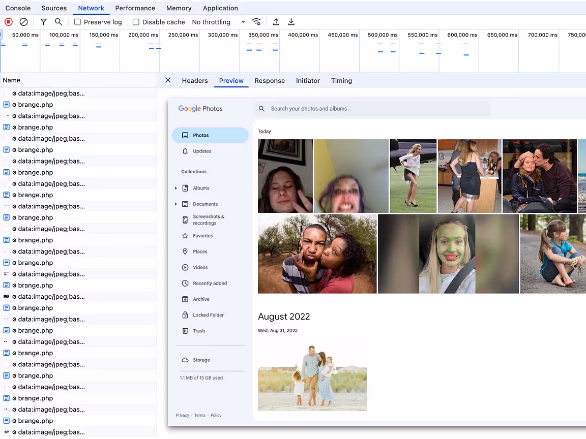 すべてのサイトで秘密裏にスクリーンショットを撮影していた