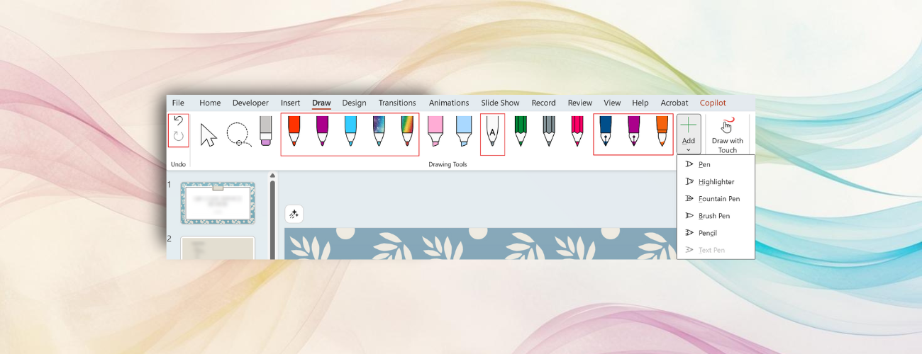 Windows版「Word」、「Excel」、「PowerPoint」アプリのペンツールを拡充。リボンの［描画］タブにはカスタマイズ機能も