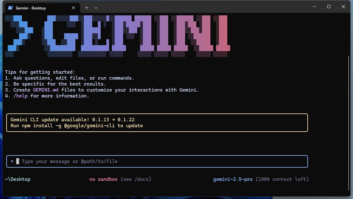 無料で相当量の作業が行える「Gemini CLI」を試してみよう