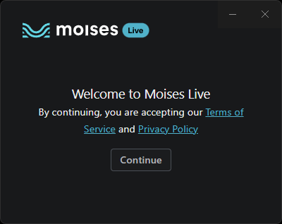 起動後、規約の承認が必要