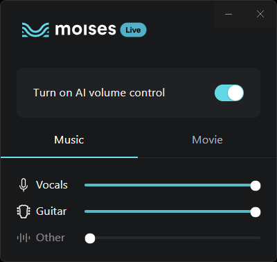 「Other」だけを0にすると、ギターの弾き語りのようになる曲もある