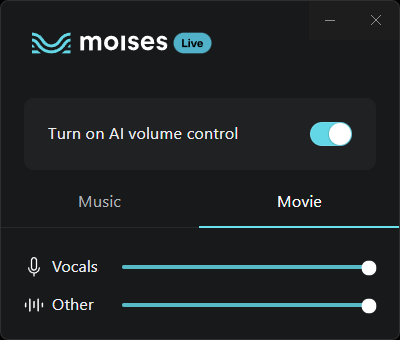 動画向けのコントロールもある。人の声とその他の声で音量をコントロールできる