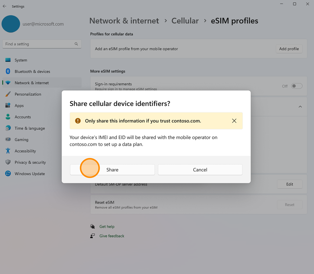 携帯ネットワーク識別子を安全かつ手軽に通信事業者と共有する新しいエクスペリエンス
