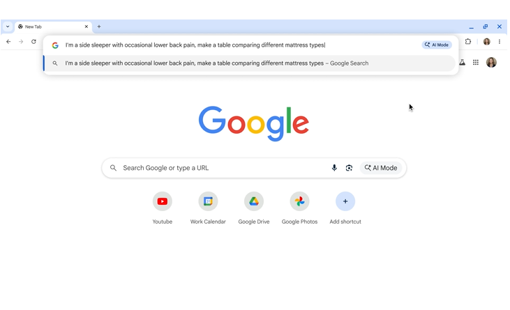 キーワードを細切れに、何度も検索するのではなく、やってほしいことをそのままオムニボックスへ入力