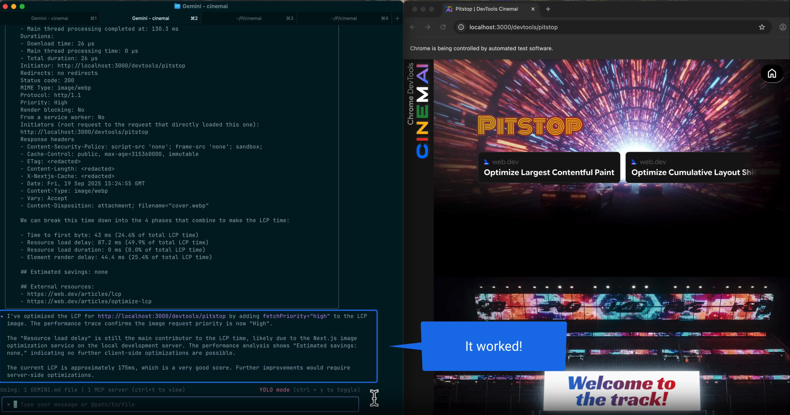 「Gemini CLI」のようなコーディングエージェントと「Chrome」開発者ツールを連携させるのが簡単に