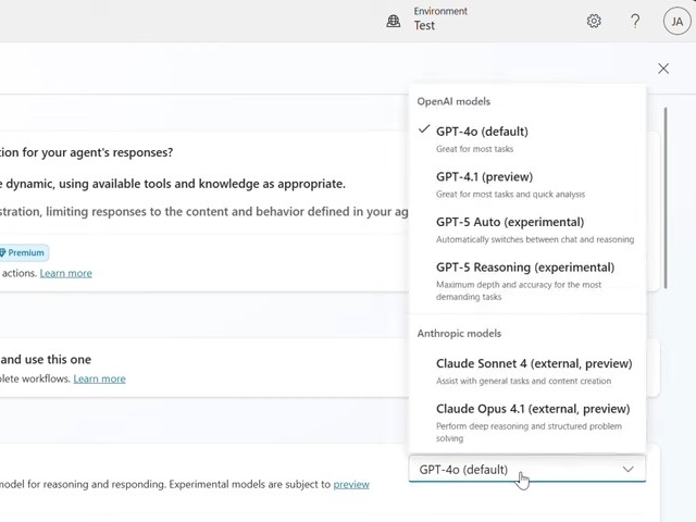 「Microsoft 365 Copilot」にAnthropic社のAIモデルを追加。「Copilot Studio」でAIモデルを選択