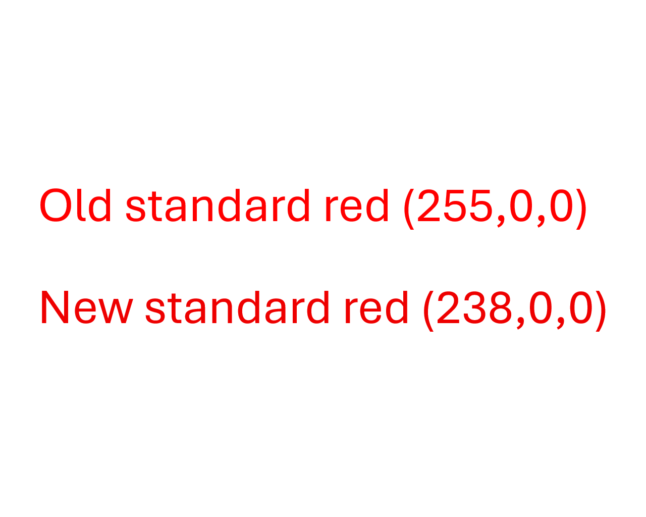 新旧の赤。新しい方は少し濃く、暗く見える