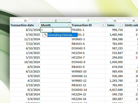 Windows版「Microsoft Excel」アプリに数式補完機能