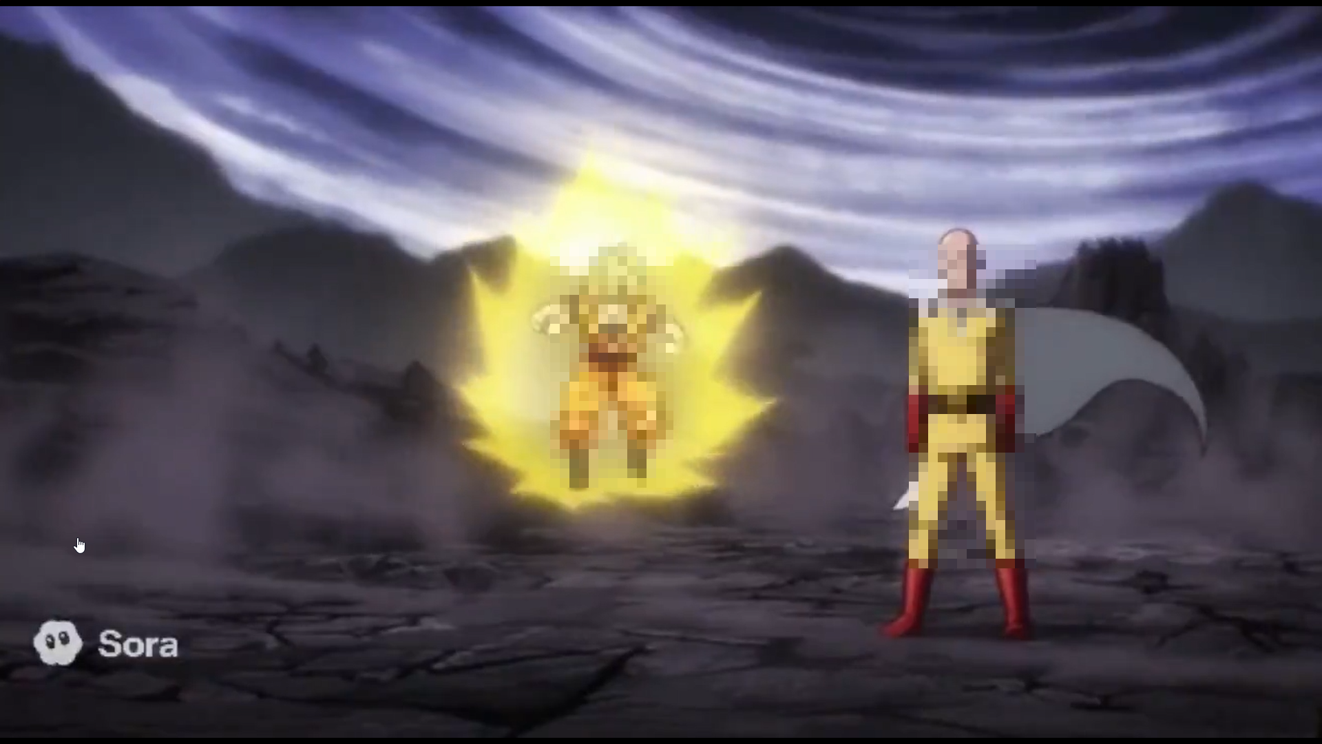 「Sora」で生成されたジャンプキャラのバトルシーン