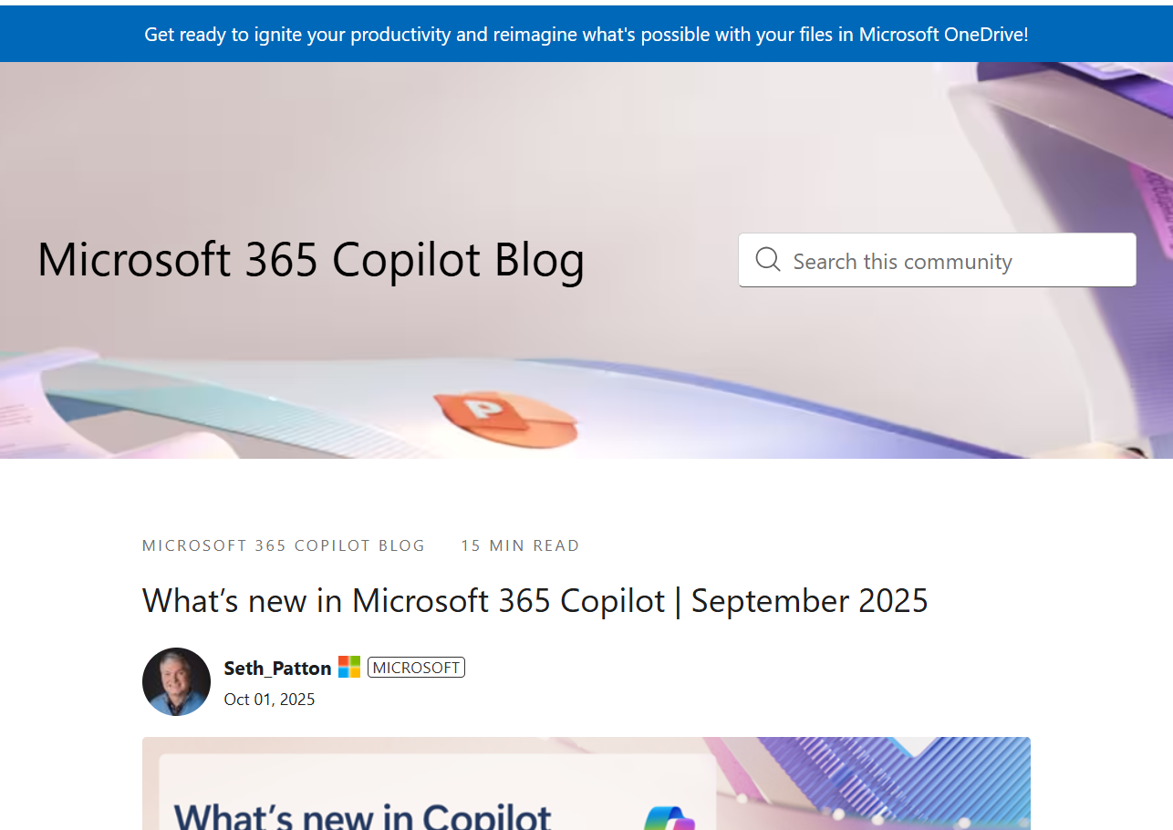 「Copilot for Microsoft 365」2025年9月のアップデートまとめが公開