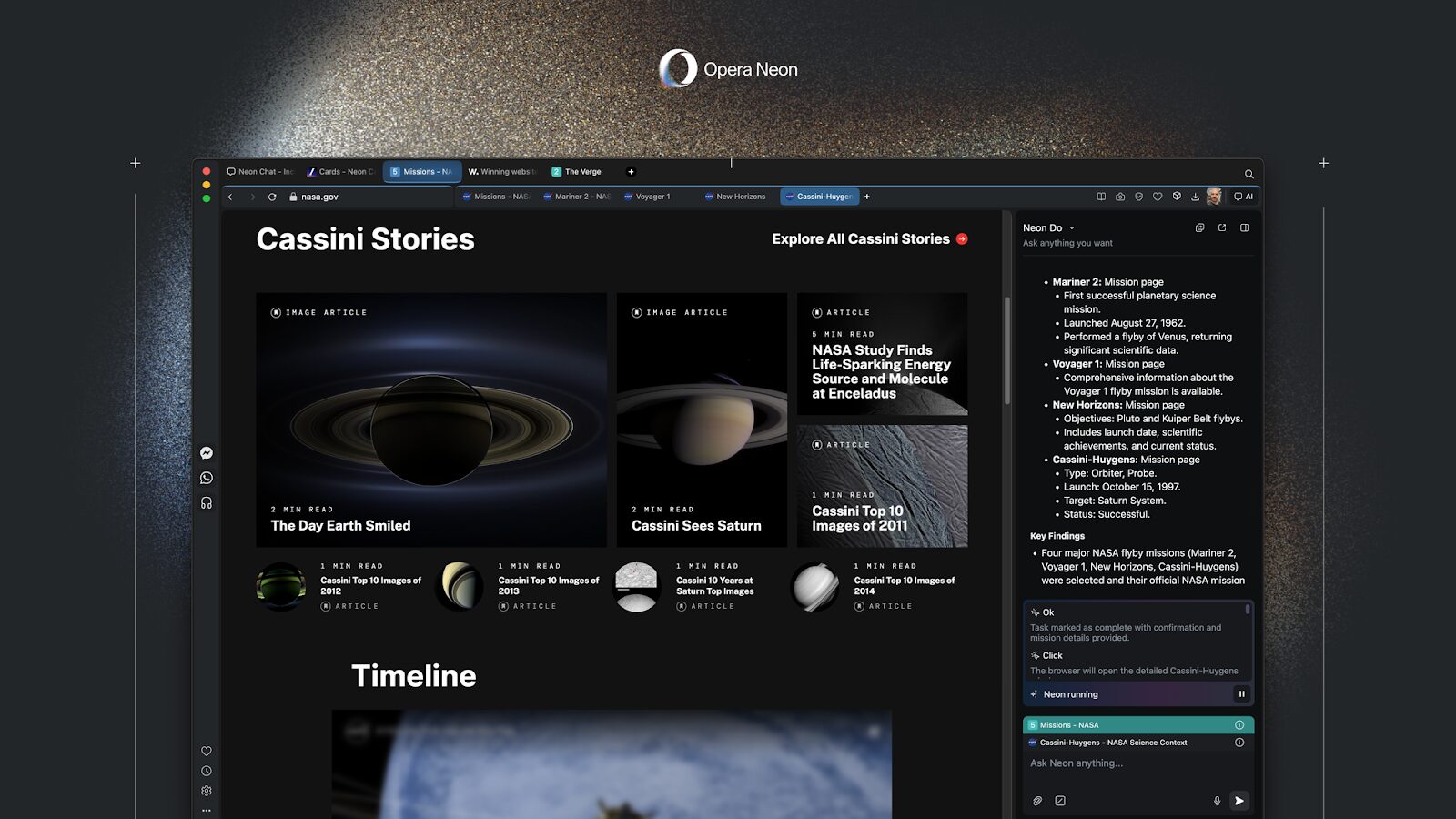 ユーザーに代わってアクションを実行する「Neon Do」機能