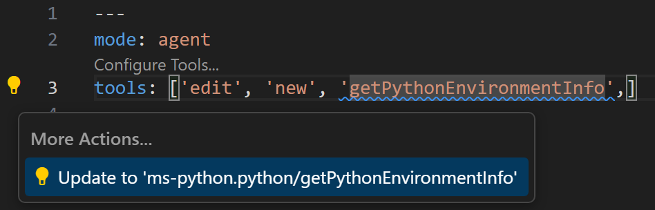エージェントツールの完全修飾名をサポート