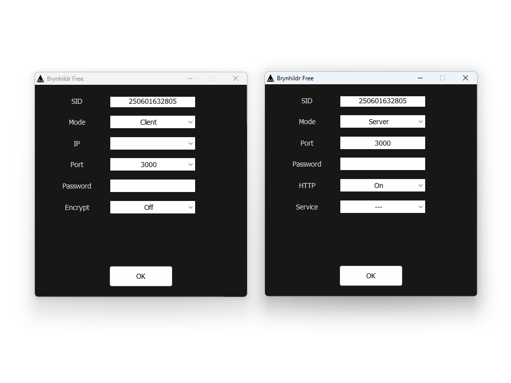 「Brynhildr」v3.2.0（サーバーモードとクライアントモード）