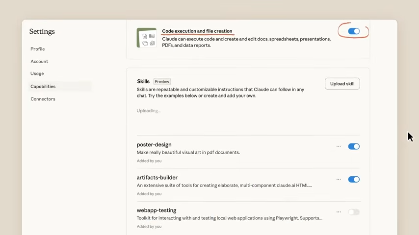 「Claude Skills」の追加