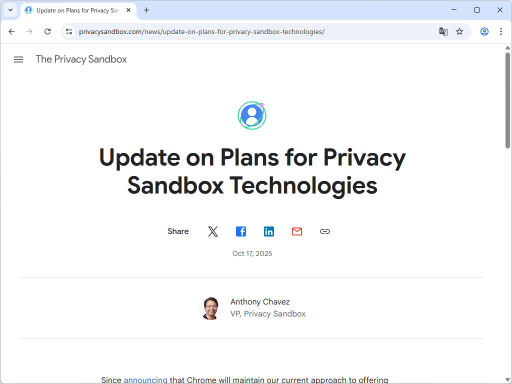 同社のアナウンス