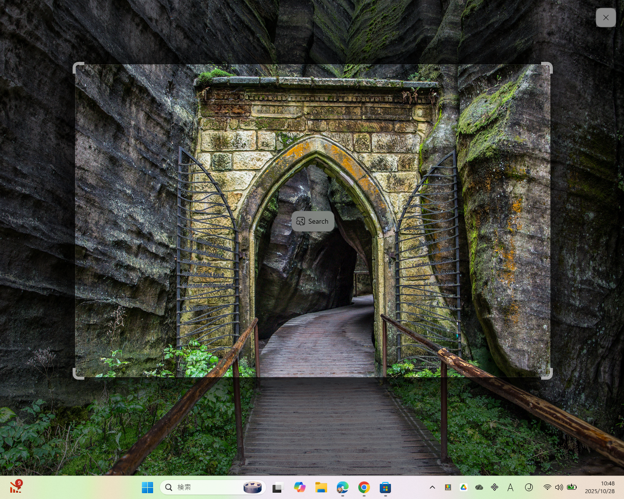 スクリーンを矩形選択して、その範囲を「Bing」の画像検索に