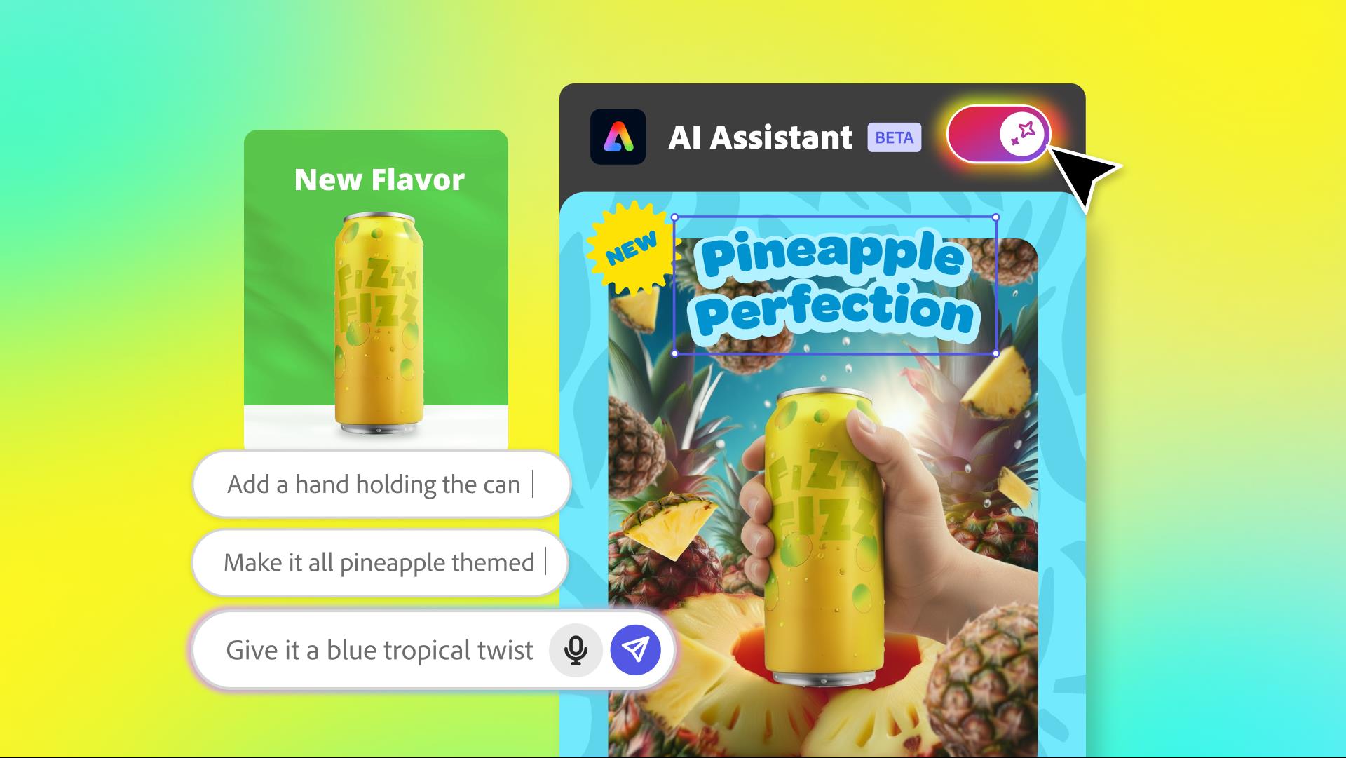 「Adobe Express」にAIアシスタントが導入