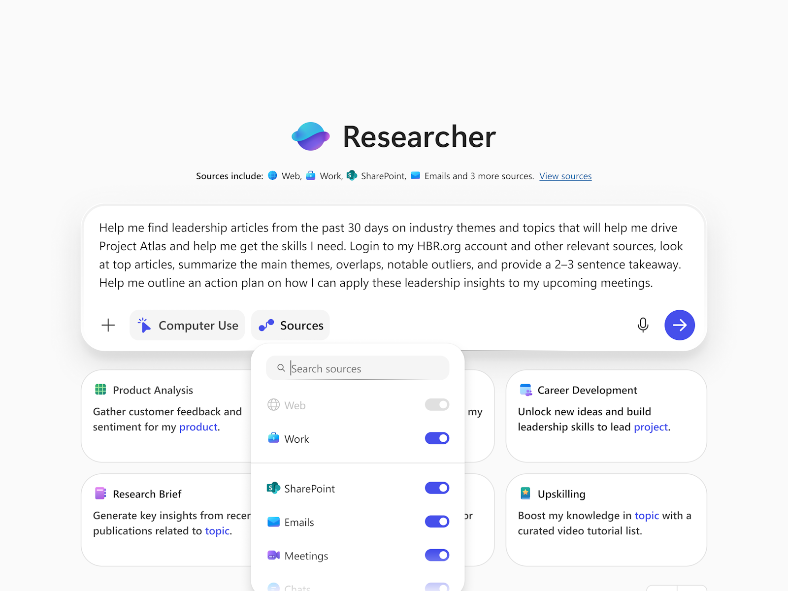 Microsoft、「Researcher with Computer Use」を発表