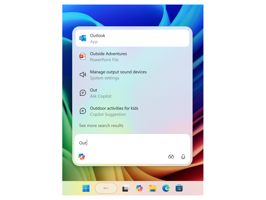 プロンプト入力ボックス右側のメガネ、マイクアイコンで「Copilot Vision」「Copilot Voice」にアクセスできるのが完成形のようだ